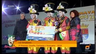 PREMIOS DE INTERPRETACIÓN DEL CONCURSO DE MURGAS DE ARRECIFE (LANZAROTE) 2016