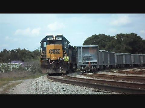 CSX locomotive - This is a video I made at the Mulberry Yard in Florida of two CSX locomotives pulling a train into the yard then going up along side the train to park for th...