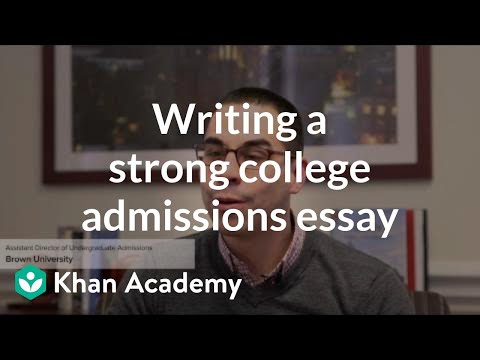 How to write an admission essay on a poem video