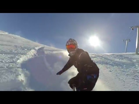 Видео катания на сноуборде на горнолыжном курорте Бельдерсай