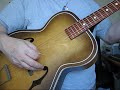 Demonstration of 1960's True Tone Archtop Jazz Box March 08