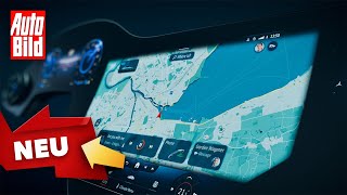 MBUX-Hyperscreen im Mercedes EQS (2021) | Mercedes zeigt die Zukunft mit neuem Infotainment | Info by Auto Bild