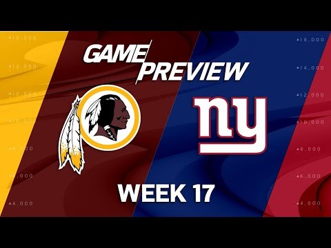 Video: Washington Redskins vs. New York Giants | NFL Week 17 Game Preview | NFL