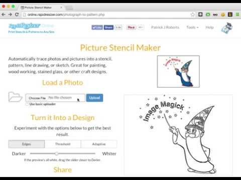 how to turn picture into stencil