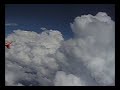EasyJet Flight Nice-Geneva, thunderstorm clouds over Alps