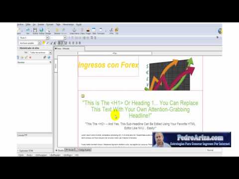 Como editar la plantilla de un mini sitio con KompoZer