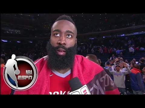 Video: James Harden interview after Rockets beat the Knicks | NBA on ESPN