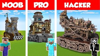 Minecraft NOOB vs PRO vs HACKER: HOUSE ON WHEELS BUILD CHALLENGE in Minecraft / Animation