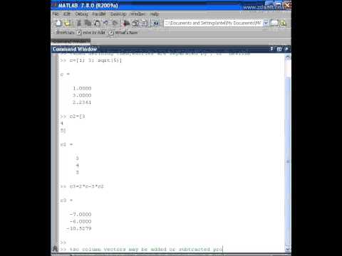 how to shift a vector in matlab