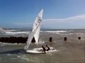 Fun crash ! Sailboat mishap - Cecina, vela in difficoltà....
