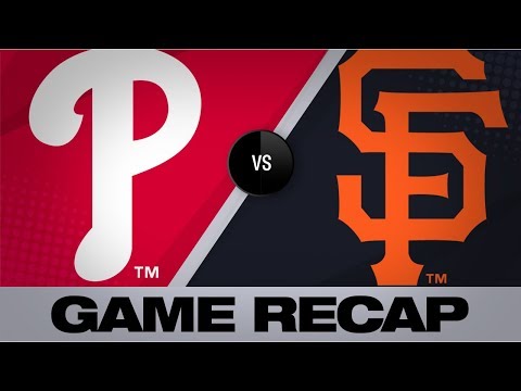 Video: Samardzija's 8 strong innings lift Giants | Phillies-Giants Game Highlights 8/10/19