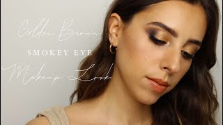 Golden Brown Smokey Eye Makeup Look