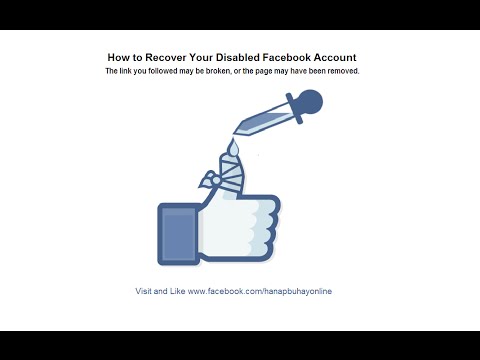 how to recover disabled fb account