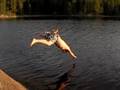 Slow motion jumping into water - Summer 2008