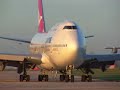 Qantas 747 Depature from Manchester International Airport Filmed by Simon Lowe Qantas 747 Depature from Manchester International Airport Filmed by Simon Lowe