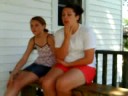 Gloria and Krista; Camp