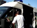 Fans partying with a German Police Bus