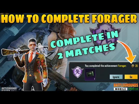 HOW TO COMPLETE FORAGER ACHIEVEMENT IN BGMI | EASY WAY TO COMPLETE FORAGER ACHIEVEMENT | BGMI | PUBG