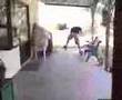 fat kid gets shot by airsoft gun