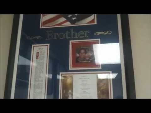 how to attach items in a shadow box