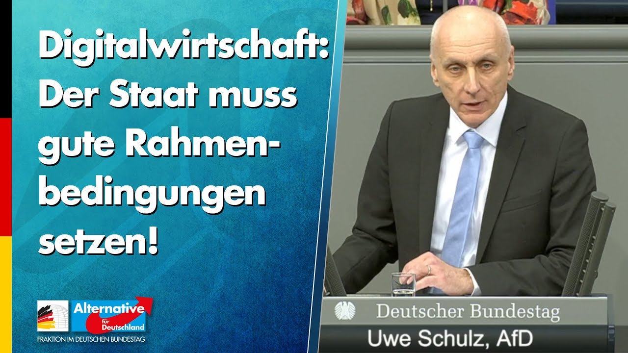 Digitalwirtschaft: Der Staat muss gute Rahmenbedingungen setzen! - Uwe Schulz - AfD-Fraktion