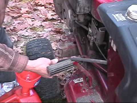 how to drain gas from a lawn mower