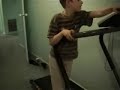 boy falls on treadmill funny!