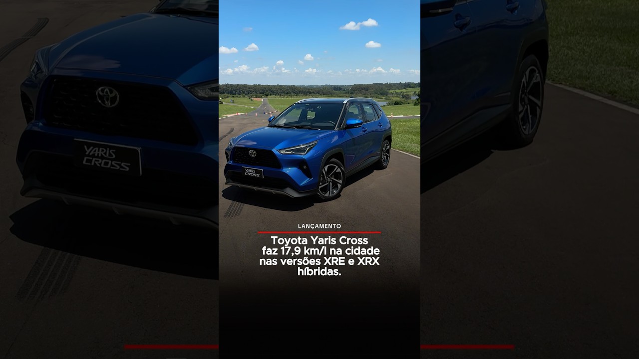 Toyota Yaris Cross faz 17,9 km/l na cidade nas versões XRE e XRX híbridas