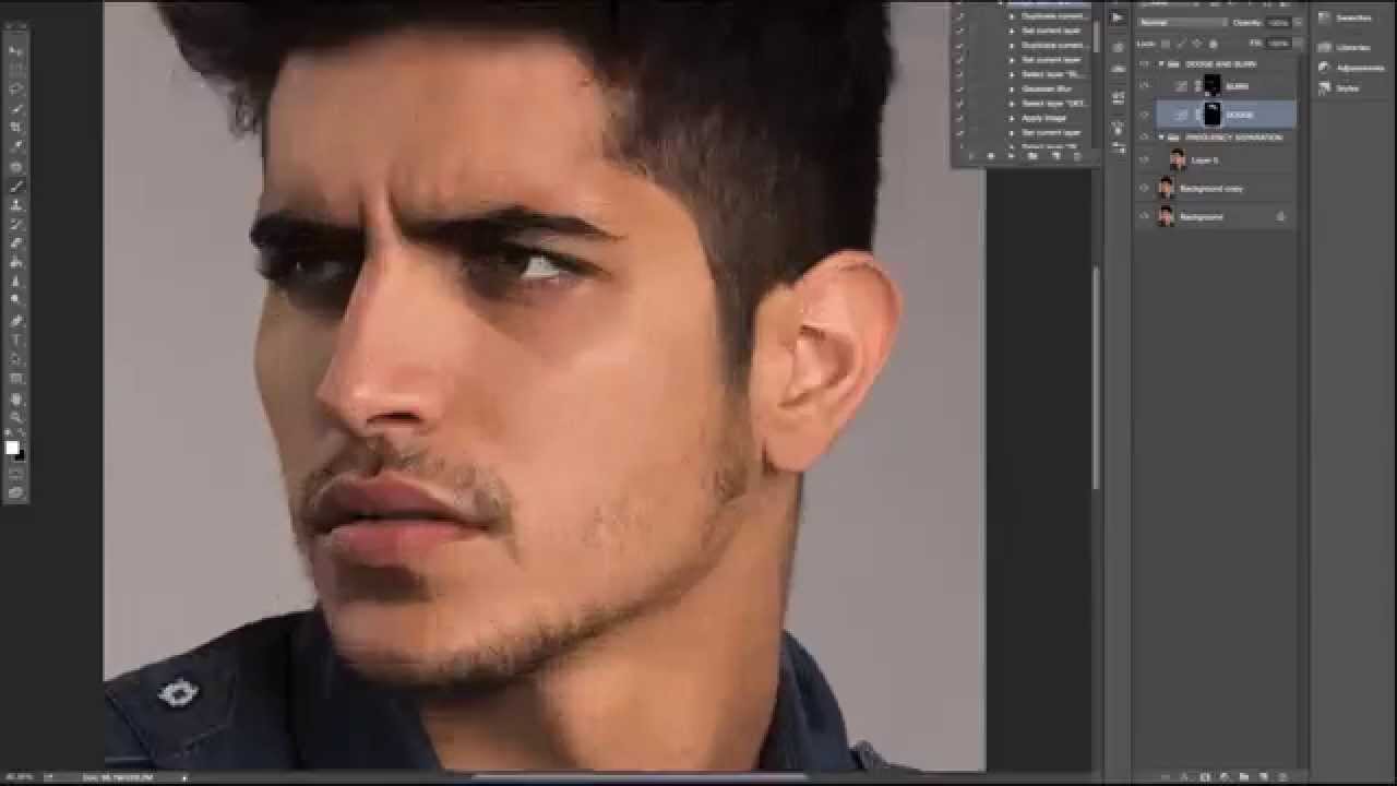 photo retouching tutorial workflow portrait men