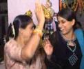 Merry making following receiving the bride and the groom