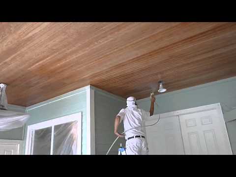 how to paint t&g ceiling