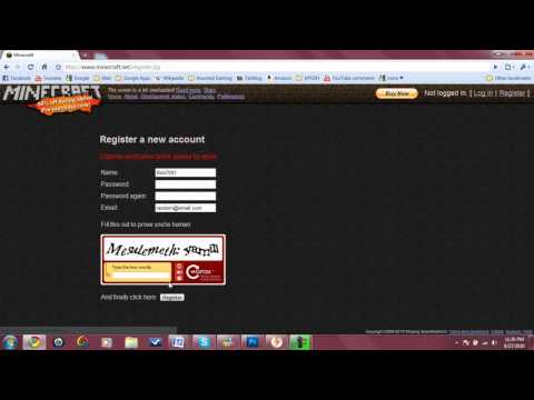 how to register in minecraft