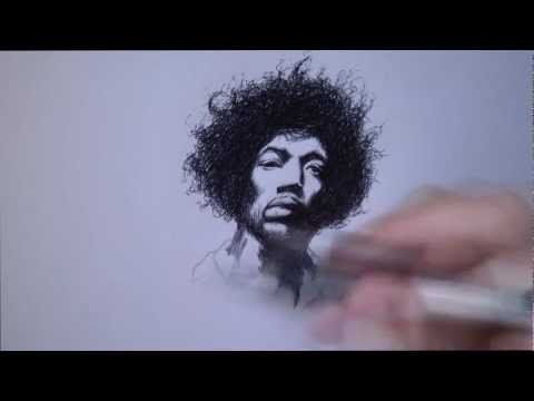 how to draw jimi hendrix