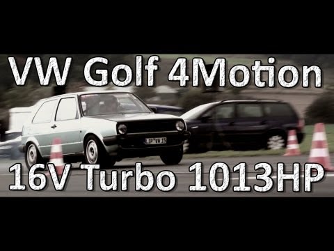 VW Golf MK2 AWD 900HP EFR Brilon 1/4Meile 8,9s Streckenrekord 16Vampir
