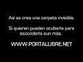 Creación de carpetas invisibles