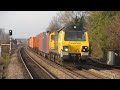 Freightliner 'bond super bone' 70007 screams passes Cholsey on 4O02 Lawley Street - Southampton liner on 12th November 2011. Enjoy