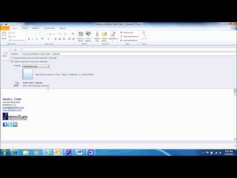 how to provide calendar access in outlook 2010