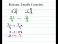 Subtract Fractions (mixed numbers)