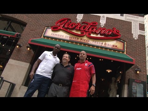 Video: C.J. Brown and Tottenham Hotspur legend Ledley King make pizza at Giordano's