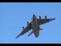 A C-17 leaves Nellis AFB