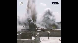 شاهد .. لحظة تدمير منزل عائلة أبو بنات في مدينة بيت لاهيا بقطاع غزة في قصف إسرائيلي