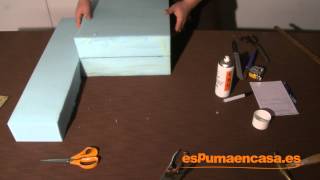 Como pegar dos piezas de espuma.
