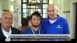 Manuel De March Vice Campione Italiano Bocce FISDIR/FIB 2013 Roma