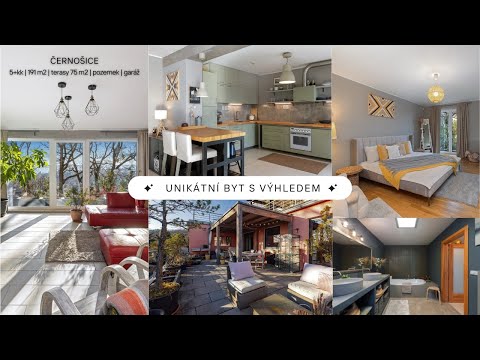 Video Prodej bytu 5+kk 191 m² s působivým výhledem | Černošice