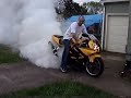 My Burnout On My 2000 Honda CBR 929 RR