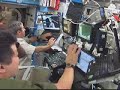 STS-122 Crew in Desiny Lab