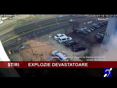 Explozie devastatoare, într-un bloc din Buzău
