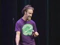 Josh blue answers some questions at a show