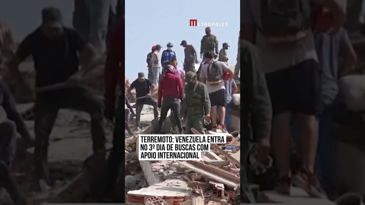 Terremoto: Venezuela entra no 3º dia de buscas com apoio internacional