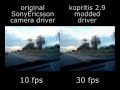 SonyEricsson K800i 30fps camera video driver example SonyEricsson K800i 30fps camera video driver example